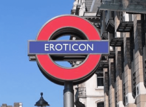 Tube roundel with Eroticon name