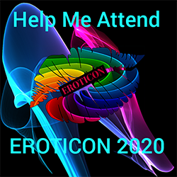 Eroticon 2020 Help Me Attend Badge